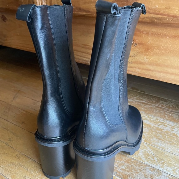 Annabella Black Ankle Boots - Picture 3 of 4